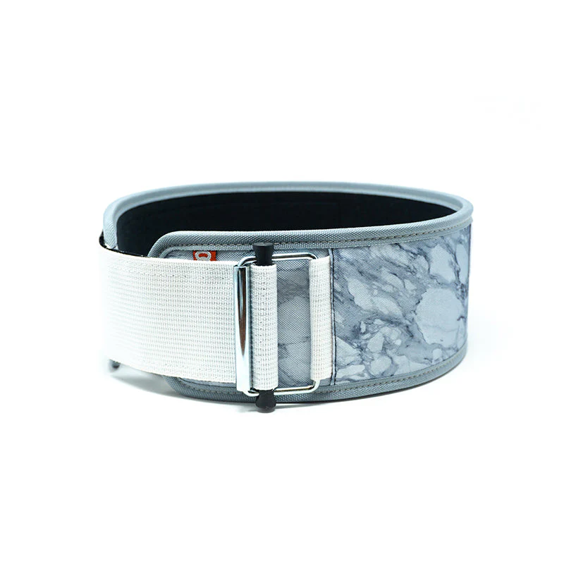 2POOD CF White Marble 4" Weightlifting Belt - Image 4